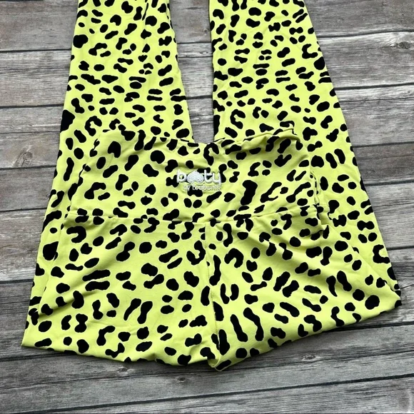 Booty by Brabants Neon Yellow Amazon Baby Leopard Leggings OS - Picture 8 of 8